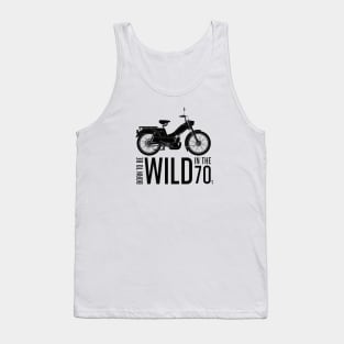 Born to be Wild in the 70's Black Moped Tank Top